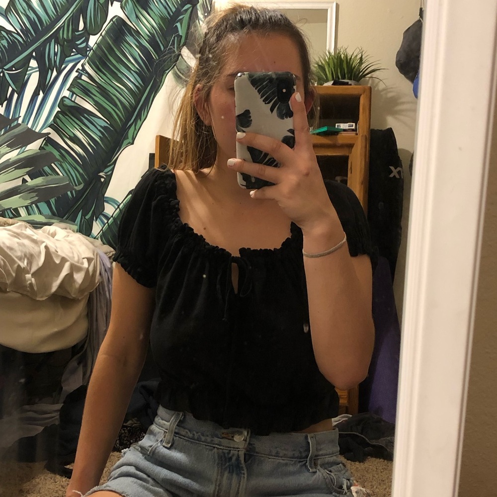 Black crop top from brandy Melville